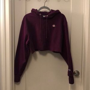 Reverse Weave Cropped Cut Off Hood-Fit, C Logo